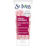 St. Ives Gentle Smoothing Face Scrub Our Gentlest Scrub Yet Rose Water & Aloe Vera Made with 100% Natural Exfoliants, Paraben Free, Oil-Free, Dermatologist Tested 6 oz 170g