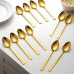 Frenchware Cutlery (Set of 12, Stainless Steel PVD Gold Spoons Set), 100% Food Grade, Non Toxic, Anti-Rust, Dishwasher Safe, Perfect Gifting Set for All Occasions