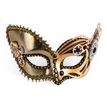 Bristol Novelty EM806 Steampunk Metallic Mask | Gold | Pack of 1
