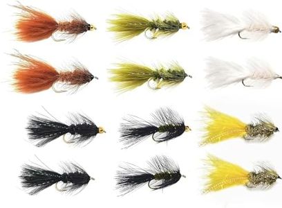 RoxStar Fly Shop Wolly Bugger Hatch Pack | 12pk Streamer Flies | Our Wolly Bugger Flies are Tied in House with Platinum Select Marabou!