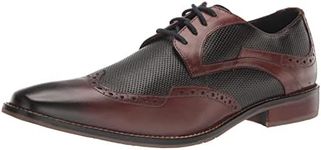 STACY ADAMS Men's Joss Wingtip Lace Up Oxford, Cognac, 13