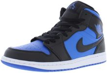 Jordan Mens Air 1 Mid Varsity Royal - Black/Black/White/Royal Blue - Size 10.5