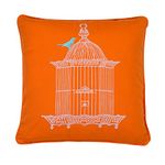 Levtex Home Abigail Birdcage Pillow, 18x18, Orange