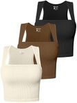 OQQ Women's 3 Piece Tank Tops Strap