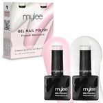 MYGEL by Mylee French Manicure Duo Gel Polish 2x10ml UV/LED Soak-Off Nail Art Manicure Pedicure for Professional, Salon & Home Use - Long Lasting & Easy to Apply