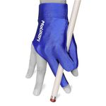 Molinari Billiard Pool Cue Glove - for Right Hand (Left-Handed Player), X-Large, Royal Blue