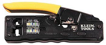 Professional Ratcheting Wire Crimper, Compact Modular Crimper CAT6, CAT5e, CAT3, more Klein Tools VDV226-107