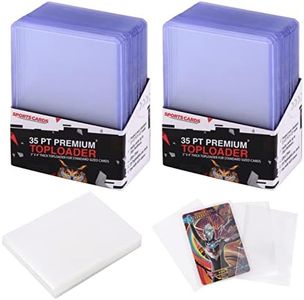 50 Protèges Cartes, Toploader, Sleeves Protèges Cartes pour cartes Pokémon, cartes à collectionner, magie, MTG, The Gathering, jeux de société, Yugioh
