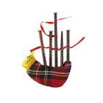 Miniature Bag Pipe Musical Instrument Realistic Ornament