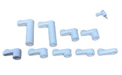 Window Screen Clips / “White” Plastic (Choose Your Size! /Size Run Flush up to 1-3/16” Offset) New or Replacement (10 Pack with All Needed Hardware Included) by E.H.C. (1-1/8" Offset)