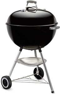 Weber Classic Kettle Charcoal Barbecue, 57cm – Porcelain-Enamelled, One-Touch Cleaning, Lid Thermometer, Black