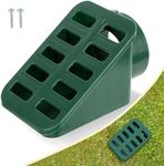 Kisotay Lawn Yard Angled Drainage Grate, Green Yard Drain Grate Emitter for Sump Pump Discharge and Downspout Extensions, Prevents Standing Water, Fits 3" & 4" Drain Pipe