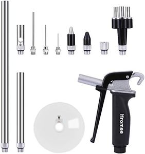 Hromee 12 Pieces High Flow Air Blow Gun Kit with Safe Quiet Xtreme Nozzles Rubber Tip 6/12 Inch Extension Chip Guard and Needles Duster Gun and Air Compressor Accessories