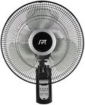 SPT SF-16W81A: 16″ Wall Mount Fan with Remote Control, black