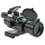 Hiram 1X30 4 MOA Green Red Dot Sight for Rifles with Green Laser, Picatinny Cantilever PEPR Mount