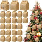 Zhanmai 24 Sets Christmas Gingerbread House Kit DIY Gingerbread House Kit Christmas Craft Kit for Boy Girl Kids Holiday Fun Game Party Decorating Playtime, 5.3 x 4.3 x 4.3 Inch (Brown)