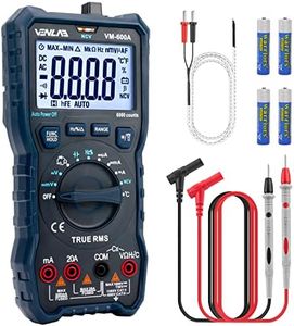 Multimètre Numérique TRMS 6000 Comptes, Multimètre Automatique VENLAB, Voltmètre, Testeur Electrique, Mesure Tension Courant CA/CC Résistance Diodes Continuité Capacité Température
