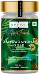 Kapiva Ashwagandha Gold Capsules, 183rd day harvested Potent Nagori Ashwagandha With Gold, Shilajit | Helps in Stress Management, Improve Energy and Stamina | For Men & Women (60 Capsules)