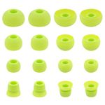 ALXCD Ear Tips for PB3 Powerbeats3 Headphone, SML 3 Sizes 6 Pair Silicone Replacement Earbud Tips & 2 Pair Double Flange Ear Tips, Fit for Beats Powerbeats2 Pb3 [8 Pair/Green]