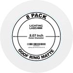 Lighting Labs 8 Pack Matte White Goof Trim Ring for 6" Inch Recessed Can Lighting Down Light, Outer Diameter 8 Inches, Inner Diameter 6.2 Inches