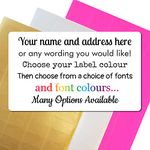 260 White Personalised Address Labels Stickers, 4 Sheets 65 Labels Per Sheet, 38.1mm x 21.2mm Small Printed Sticky Name Address Labels for Envelopes, Return Address, Parcels, and Greetings Cards Gifts