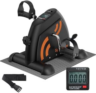 Sportneer Pedaltrainer für Senioren,Mini Heimtrainer mit LCD-Display, Fitnessgeräte für Zuhause – Tischfahrrad, Ergometer Senioren, Arm- und Beintrainer für Senioren mit Anti-Rutsch-Matte (Schwarz)
