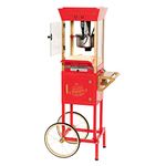 Nostalgia CCP510 Old Fashioned Movie Time Popcorn Cart-Professional, Red 8-Ounce Kettle - 53 Inches Tall