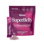 Blume SuperBelly Gut Health and On-the-Go Hydration Packets, Sugar-Free, with Prebiotics, Probiotics, Apple Cider Vinegar, Vitamin C, and Electrolytes, Açai Pomegranate, 15 Sticks