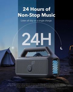 Soundcore Anker Boom 2 Bluetooth Speaker – 80W Outdoor, IPX7, 24H Playtime, BassUp, RGB