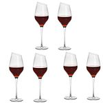 GOCART WITH G LOGO Crystal Clear Stem Red &White Wine Glass(Wine Glass Slanted (Big-Pack of 6))