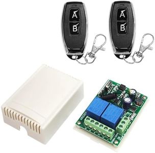 QIACHIP AC 220V 230V 240V Interruttore di Controllo Remoto Wireless 433Mhz RF 2 Canali Ricevitore Relè Radiocomando con 2 telecomandi per Porta del Garage/Tapparella/Luci/Pompe
