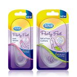 Scholl Party Feet Ball of Foot Gel Cushions & Scholl Party Feet(TM) Invisible Gel Heel Shields Bundle