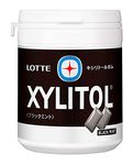 Lotte Xylitol Gum (Black Mint) Family Bottle 143g | Chewing Gum | Made in Japan