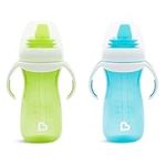 Munchkin Gentle Transition Toddler Milk Bottle. BPA Free Non Spill Cup, Dishwasher Safe, Leakproof Cups for 9+ Months. Toddler Water Bottle, Baby Sippy Cup with Handles & Lids - 10oz/296ml, 2 Pack