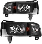 AUTOSAVER88 Headlight Assembly Compatible with 1994-2001 Dodge Ram 1500/1994-2002 Dodge Ram 2500 3500 (without DRL)