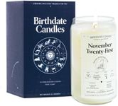 Birthdate Candles, November 21 - Scorpio Zodiac Scented Candles Birthday Gift - Bergamot, Cinnamon & Mahogany Scent - All-Natural Soy & Coconut Wax, 60-80 Hour Burn Time - Made in USA