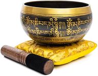 Tibetan Singing Bowl Set - Easy To Play Authentic Handcrafted For Meditation Sound Chakra Yoga Healing By Himalayan Bazaar
