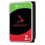 Seagate IronWolf, 2TB, NAS, Internal Hard Drive, CMR 3.5 Inch, SATA, 6GB/s, 5,900 RPM, 64MB Cache, for RAID Network Attached Storage, 3 year Rescue Services (ST2000VN004)