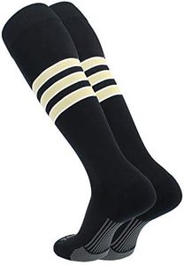 TCK Performance Baseball/Softball Socks (Black/White/Vegas Gold, Medium)