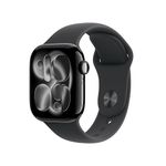 Apple Watch Series 11 GPS 42mm Jet Black Aluminium Case with Black Sport Band - S/M