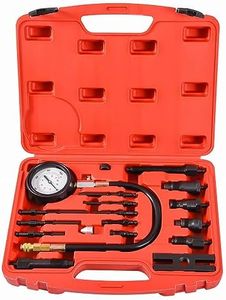 DHA Diesel Engine Cylinder Compression Tester Kit, 17pcs Auto Tractor Diesel TDI CDI Engine Compression Tester Diagnosis Test Pressure Gauge Kit for Car Truck Tractor
