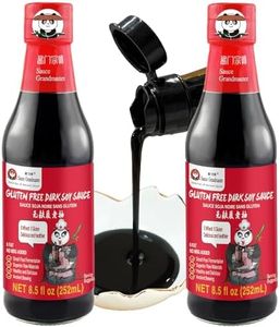 Premium Black Dark Soy Sauce - 8.5 Fl Oz (2 Pack), Gluten-Free Flavor Upgrade, Stir Fry, Vegan Glaze, BBQ Marinade, Dip, Healthy and Authentic Chinese Style, Adds Attractive Color to Delicate Foods