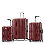 Samsonite Prestige NXT 3 Piece Nested Set (Color: Burgundy), Large 30.5'' Inch