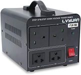 LVYUAN 1000W 220V - 110V Step Up & Step Down Voltage Transformer Converter UK to US & US to UK Dual 110V & 220V outlets