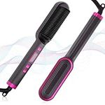 GABCHI Hair Straightener Brush, Hair Straighteners for Women, Hot Brush for Women, Adjustable Temperature & Anti-Scald, Girl's Gift, Hair Tools for Styling