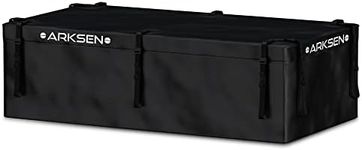 ARKSEN Roof Top Luggage Storage Bag for 64" x 39" Roof Baskets Waterproof 21.5 Cubic Feet (62.2" L x 33.07" W x 18.11" H) with 10 Straps Anti-Slip Mat 6 Door Hooks for All Vehicles with/Without Rack