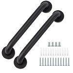 supregear Bathroom Grab Bar, 2 Pack 30 cm Non-Slip Bathroom Safety Grab Bar 201 Stainless Steel Oil Rubbed Black Hand Rail for Toilet Bathtub Kitchen Bedroom Shower, Concealed Screw Wall Mounted