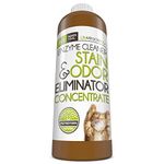 PROFESSIONAL STRENGTH NATURAL ENZYME CLEANER CONCENTRATE The BEST Pet, Dog & Cat Stain Remover, Odor Eliminator, Pet Urine Neutralizer, Upholstery Carpet Cleaning & Rug Stain Remover (8 ounce)