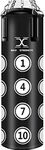 MAXSTRENGTH Max Strength 2 Way Free Standing punch bag Frame 6'2" high and 4' filled Punching bag with Speedball Platform set in black colour (4FT Hanging Punch Bag Only)