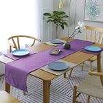 Khooti Two-Sided Washable Jute Table Runner Heat Resistant Dining Table Runner for Dining Table Wedding Party, 12 x 48 inches / 30 x 121.5 cm, (Onion)